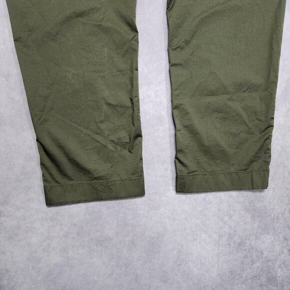 Tommy Hilfiger Pants Mens 36x32 Green Wide Fit Chino Stretch Belted Casual - Picture 10 of 16